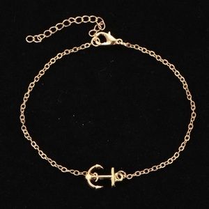 GOLD ANCHOR ANKLE BRACELET